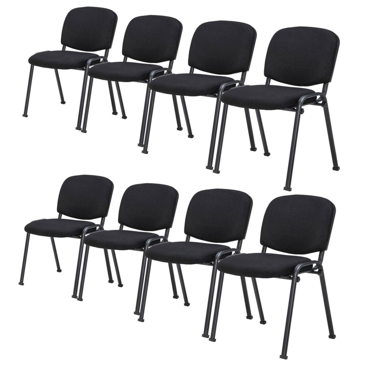 Set Of 8 Office Guest Chair Stackable Reception Chair Waiting Conference Room